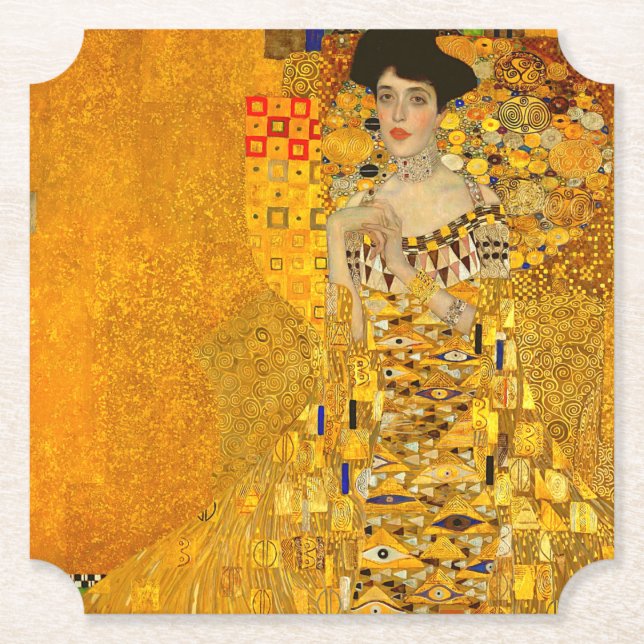 Gustav Klimts Portrait von Adele Bloch-Bauer I Untersetzer (Vorderseite)