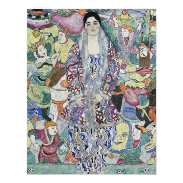 Gustav Klimts Portrait von Friederike Maria Fotodruck (Vorne)