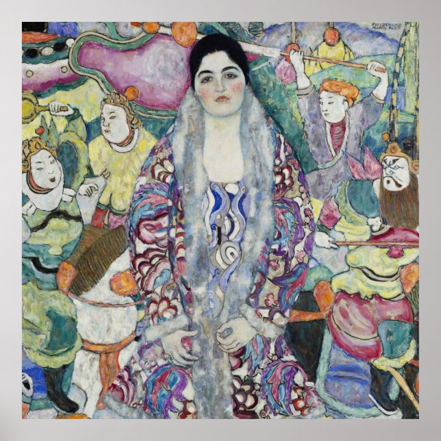 Gustav Klimts Portrait von Friederike Maria Poster (Vorne)