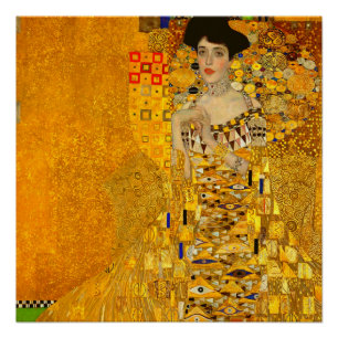 Gustav Klimts Porträt von Adele Bloch-Bauer I Poster