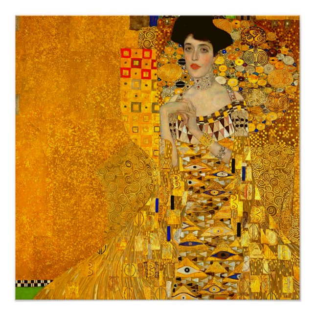 Gustav Klimts Porträt von Adele Bloch-Bauer I  Poster (Vorderseite)