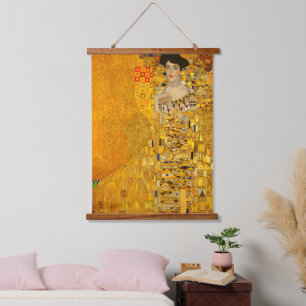 Gustav Klimts Porträt von Adele Bloch-Bauer I Wandteppich Mit Holzrahmen
