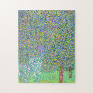 Gustav Klimts Rosenbüsche unter dem Baumbild Puzzle