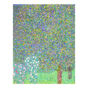 Gustav Klimts Rosensträucher unter dem Baum Gemäld Fotodruck