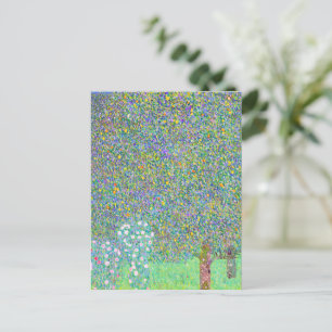 Gustav Klimts Rosensträucher unter dem Baum Gemäld Postkarte
