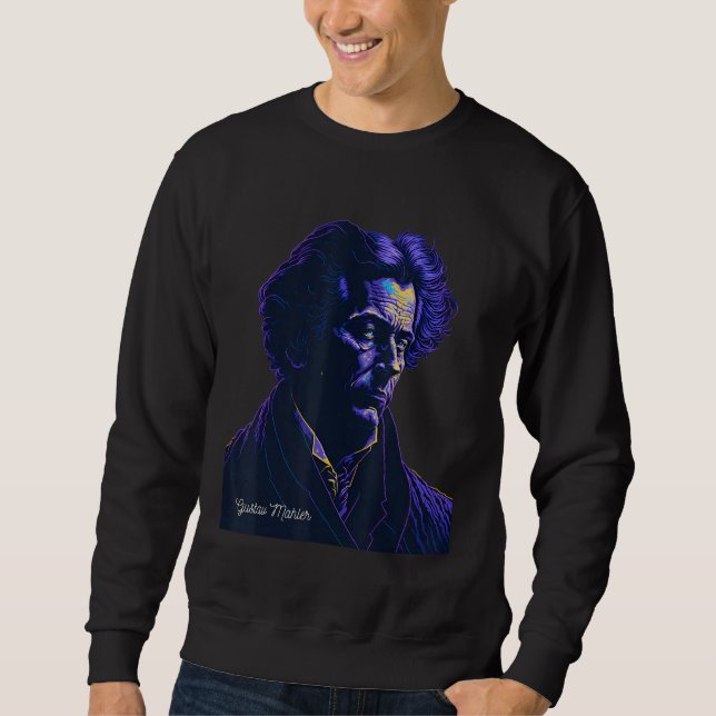 Gustav Mahler Composer Classical Music Piano Portr Sweatshirt (Vorderseite)
