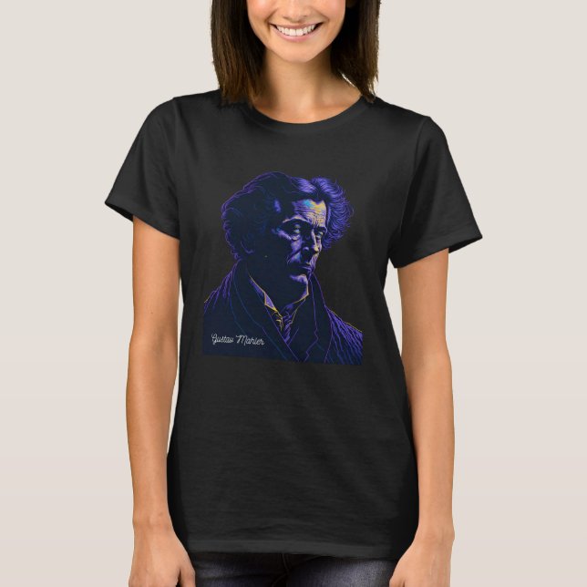 Gustav Mahler  Portrait Composer Illustration Pian T-Shirt (Vorderseite)
