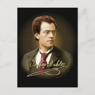Gustav Mahler Signature Postkarte