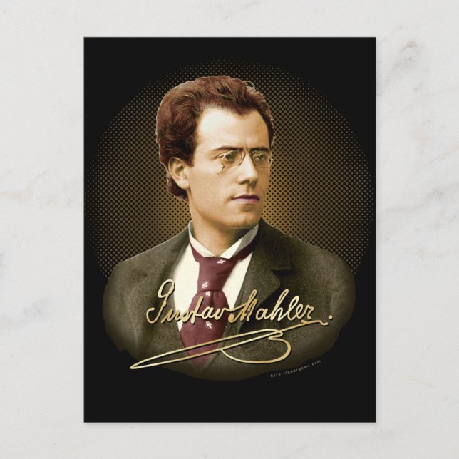 Gustav Mahler Signature Postkarte (Vorderseite)