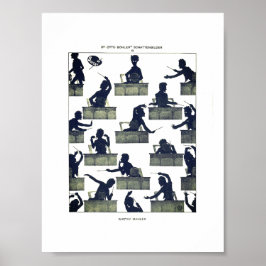 Gustav Mahler Silhouette by Otto Böhler Poster