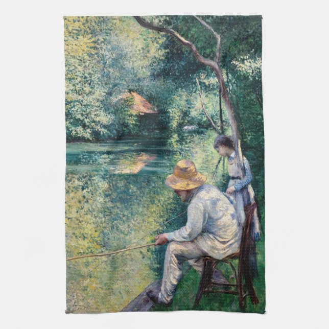 Gustave Caillebotte - Angling Geschirrtuch (Vertikal)