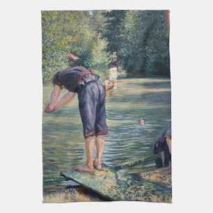 Gustave Caillebotte - Badende, Ufer der Yerres Geschirrtuch
