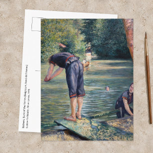 Gustave Caillebotte - Badende, Ufer der Yerres Postkarte