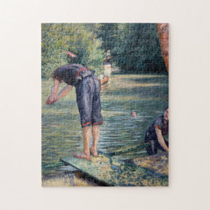 Gustave Caillebotte - Badende, Ufer der Yerres Puzzle