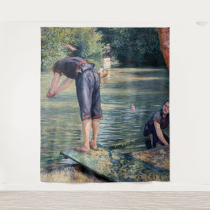 Gustave Caillebotte - Badende, Ufer der Yerres Wandteppich