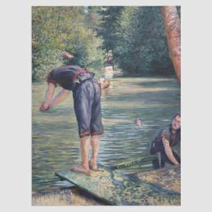 Gustave Caillebotte - Bathers, Bank of the Yerres Seidenpapier