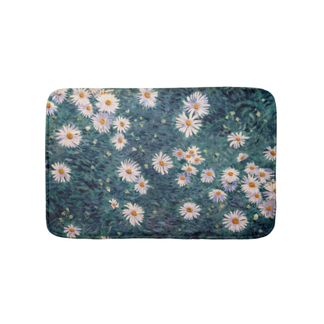 Gustave Caillebotte - Bed of Daisies, Detail Badematte (Vorderseite)