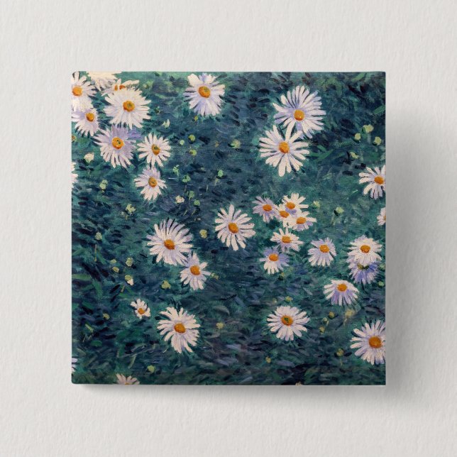 Gustave Caillebotte - Bed of Daisies, Detail Button (Vorderseite)