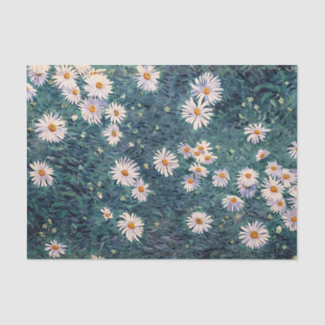 Gustave Caillebotte - Bed of Daisies, Detail Seidenpapier (Vorderseite)