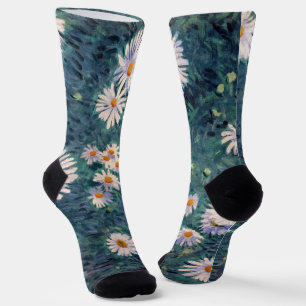 Gustave Caillebotte - Bed of Daisies, Detail Socken