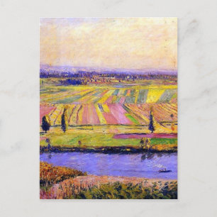 Gustave Caillebotte Blume Vintag -_La_Plaine_de Postkarte