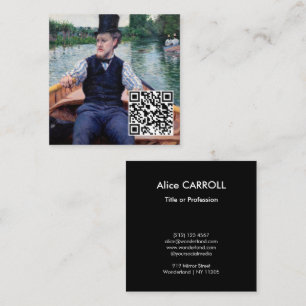 Gustave Caillebotte - Boating Party - QR Code Quadratische Visitenkarte