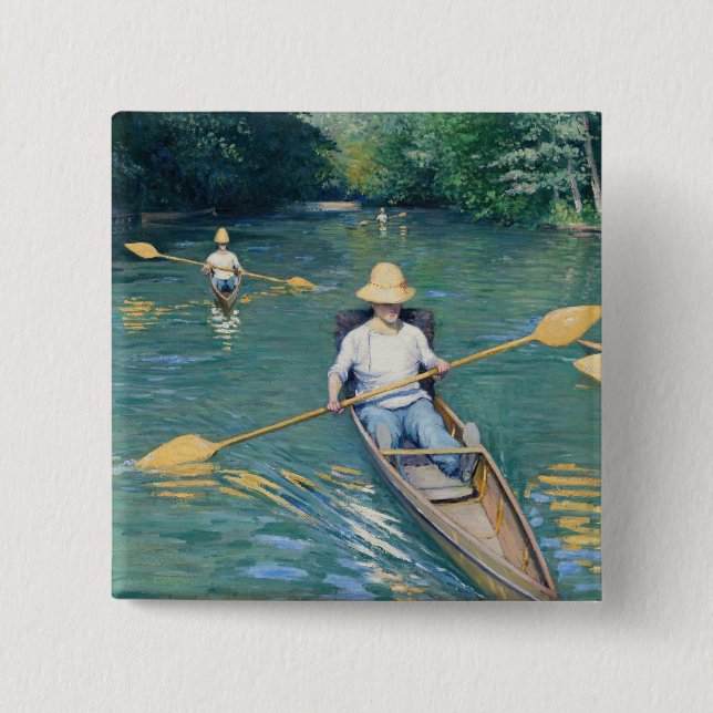 Gustave Caillebotte - Boote auf der Yerres Button (Vorderseite)