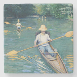 Gustave Caillebotte - Boote auf der Yerres Steinuntersetzer