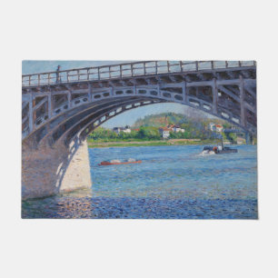 Gustave Caillebotte - Bridge at Argenteuil & Seine Fußmatte