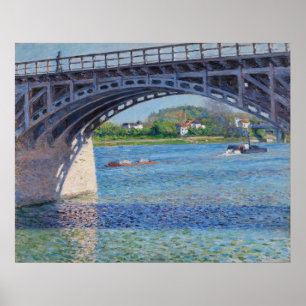 Gustave Caillebotte - Bridge at Argenteuil & Seine Poster