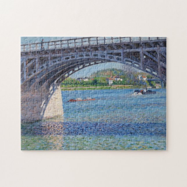 Gustave Caillebotte - Bridge at Argenteuil & Seine Puzzle (Horizontal)