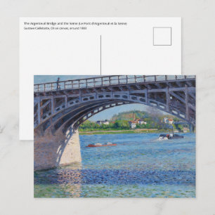 Gustave Caillebotte - Brücke bei Argenteuil und Se Postkarte
