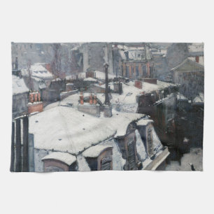 Gustave Caillebotte - Dächer im Schnee Geschirrtuch