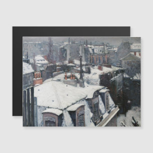 Gustave Caillebotte - Dächer im Schnee Magnetkarte
