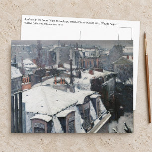 Gustave Caillebotte - Dächer im Schnee Postkarte