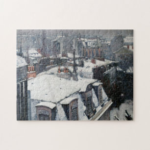 Gustave Caillebotte - Dächer im Schnee Puzzle