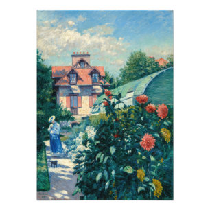 Gustave Caillebotte - Dahlias, Garten Fotodruck