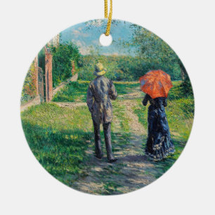 Gustave Caillebotte - Der ansteigende Weg Keramik Ornament