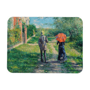 Gustave Caillebotte - Der ansteigende Weg Magnet