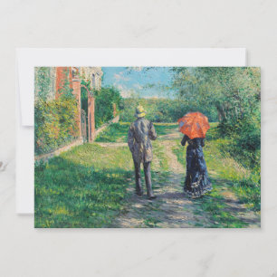 Gustave Caillebotte - Der aufsteigende Weg Dankeskarte