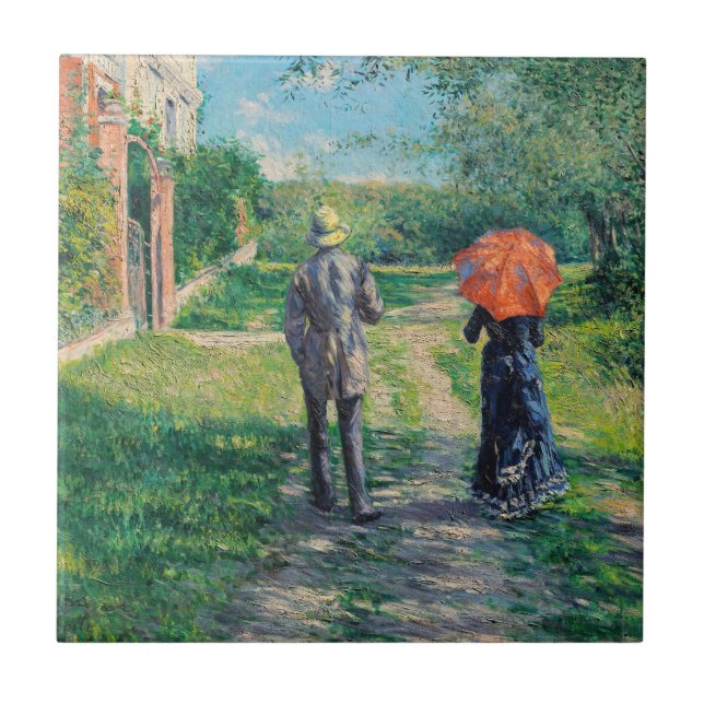 Gustave Caillebotte - Der Weg über die Alphill Fliese (Vorderseite)