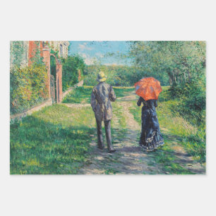 Gustave Caillebotte - Der Weg über die Alphill Geschenkpapier Set