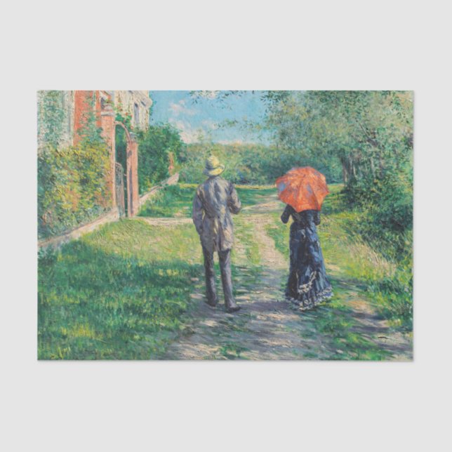 Gustave Caillebotte - Der Weg über die Alphill Seidenpapier (Vorderseite)
