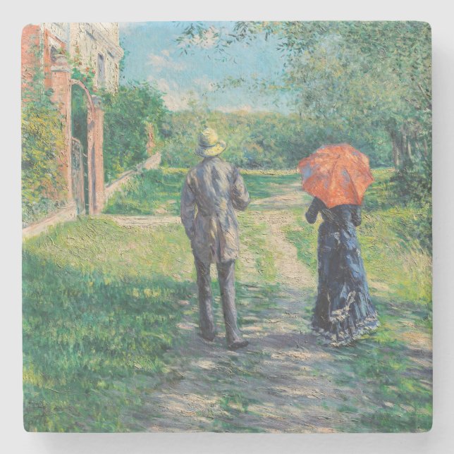 Gustave Caillebotte - Der Weg über die Alphill Steinuntersetzer (Vorderseite)
