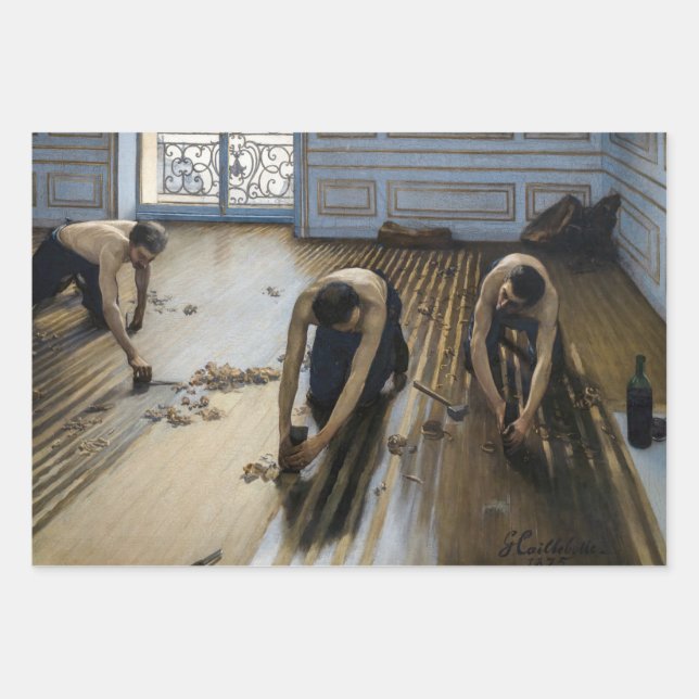 Gustave Caillebotte - Die Bodenschutzwesten Geschenkpapier Set (Vorderseite)