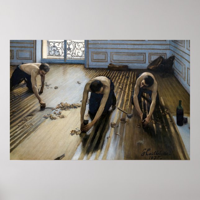 Gustave Caillebotte - Die Bodenschutzwesten Poster (Vorne)