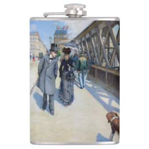 Gustave Caillebotte - Die Europa-Brücke Flachmann