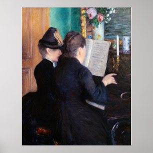 Gustave Caillebotte - Die Klavierstunde Poster