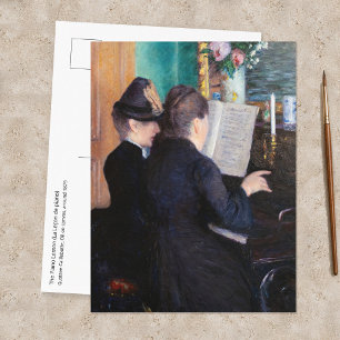 Gustave Caillebotte - Die Klavierstunde Postkarte