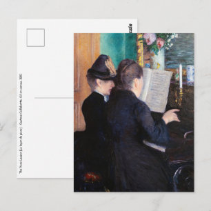 Gustave Caillebotte - Die Klavierstunde Postkarte